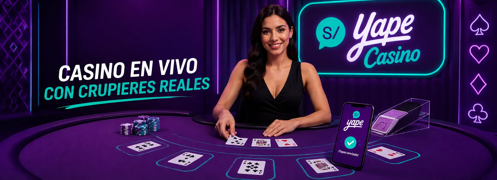 Casino en vivo de Yape Casino con crupier en tiempo real